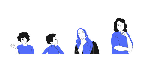 vector illustration of a person having an idea