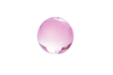 Transparent Pink Sphere on Black Background