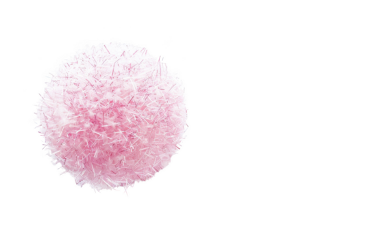 Transparent Pink Ball of Spikes:  A Futuristic Design