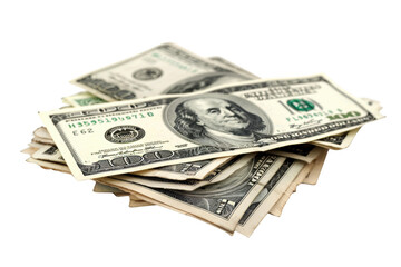 Transparent Stack of Hundred Dollar Bills: A Visual Representation of Financial Power and Transparency