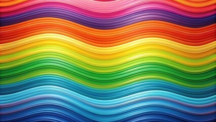 Rainbow colored waves moving horizontally creating a retro abstract background, retro, abstract, colorful, rainbow, waves