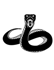 Snake | Wild Snake | Snake Venom | Poisonous Snake | Wildlife | Forest Animal | Viper | Snake Reptile | Original Illustration | Vector and Clipart | Cutfile and Stencil