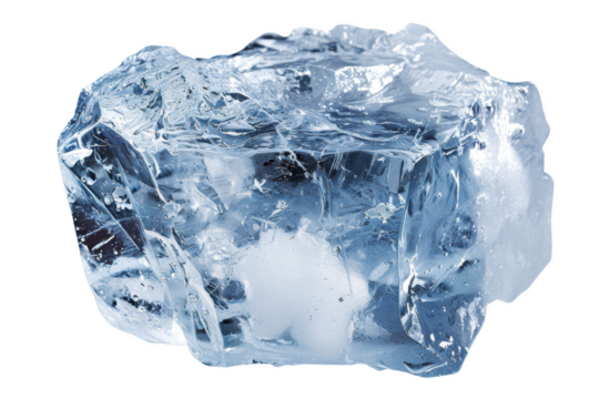Transparent Ice Cube: A Frozen Crystal of Purity