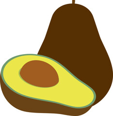 Dark brown ripe avocado vector
Brown ripe avocado svg