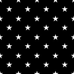 Star Pattern Seamless and timeless black