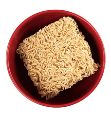 Instant noodles in a bowl 