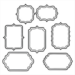 This vintage rectangular frame vector set includes elegant and intricate borders, perfect for adding a touch of timeless sophistication to invitations, certificates, and decorative projects.