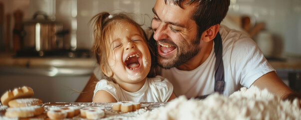 Happy Family Baking Cookies Together
