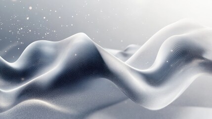 Abstract waves with soft textures and light effects, creating a serene atmosphere.