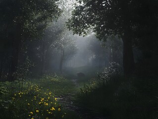 Obraz premium Mystic Forest Path