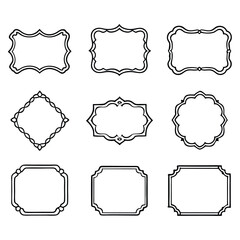 This vintage rectangular frame vector set includes elegant and intricate borders, perfect for adding a touch of timeless sophistication to invitations, certificates, and decorative projects.