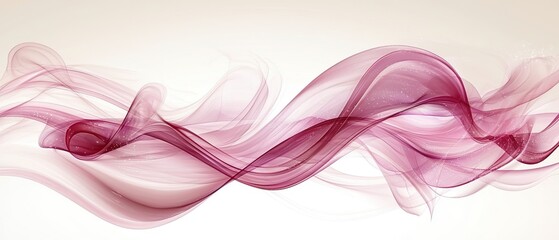 Abstract pink and white flowing lines with a sparkle effect.