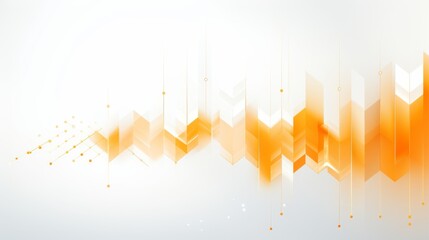 Obraz premium Orange arrows moving forward in a vector illustration with a white and orange color theme symbolize progress and direction