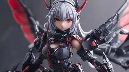 Highly detailed anime figure with removable accessories and adjustable arms