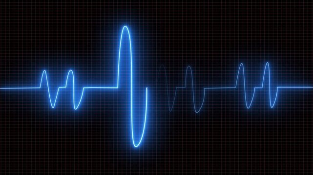 Heart beat icon animation on background.