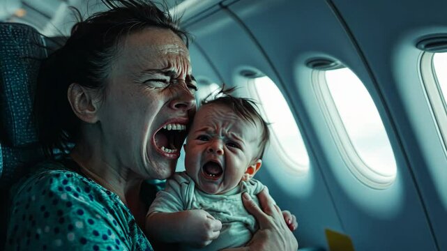 Stressful Flight with Crying Baby