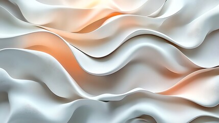 Obraz premium Abstract White and Orange Wavy Background Texture