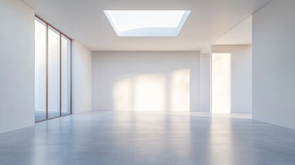 Minimalist interior space with natural light and clean lines.