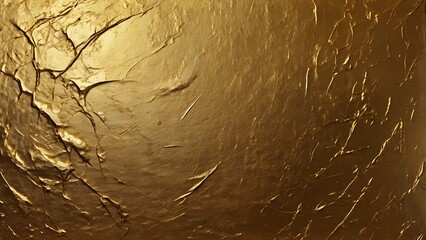 Fototapeta premium abstract style and type, featuring a textured surface with a metallic gold appearance, showcasing intricate patterns and lines that create a sense of depth and movement 