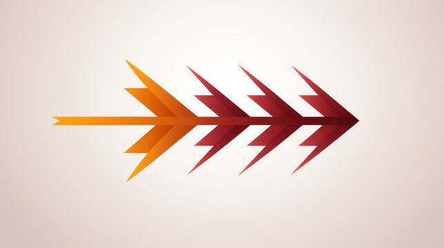 Wine-colored arrows moving forward in a vector illustration with a white and wine color theme symbolize progress and direction in modern design