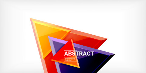 Triangle glass shapes geometric abstract background. Vector Illustration For Wallpaper, Banner, Background, Card, Book Illustration, landing page