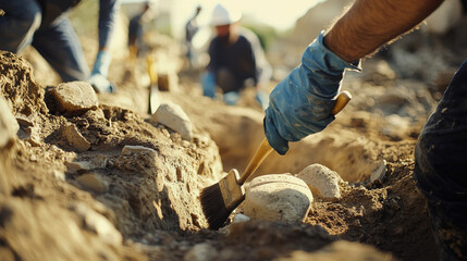 Fototapeta premium “Brushing the Past: Precision Work on Timeless Treasures”