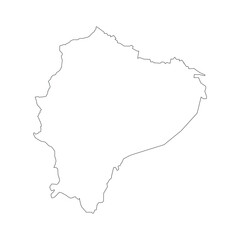 Ecuador country map icon