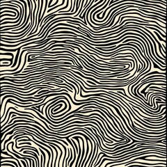 Abstract Black and White Wavy Stripe Pattern