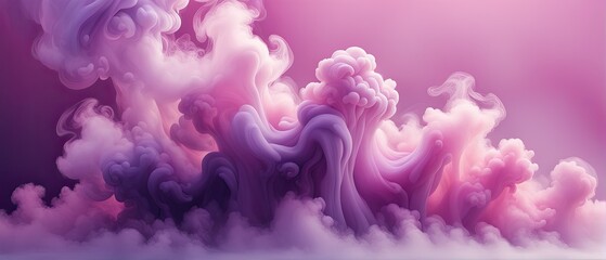 Fototapeta premium Abstract Purple and White Smoke