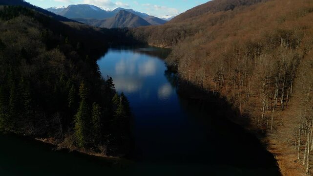 Aerial mountain footage