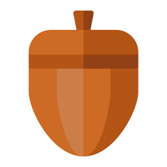 Obraz premium Hazelnut icon in color fill. Flat Style. Isolated on White Background