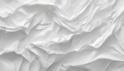 Obraz premium Abstract White Fabric with Crinkled Texture and Smooth, Flowing Lines