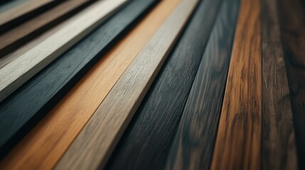 Fototapeta premium Explore a rich assortment of wooden planks, perfect for backgrounds in design projects or crafts. Versatile and timeless.