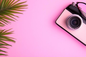 Social shift to minimalism and wellbeing flat design, top view, wellness theme, water color, colored pastel