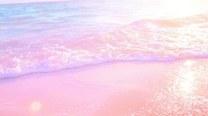 Serene Seaside Haven: Tranquil Beach with Golden Sand and Pastel Sky