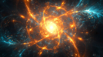 Ais glowing quantum realm a futuristic visual futuristic background. Quantum Realm. Illustration