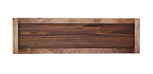 Wooden Sign Isolated on Transparent Background