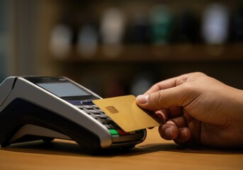 Secure Contactless Credit Card Payment at a Modern POS Terminal