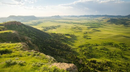 Naklejka premium Majestic National Park: A Tapestry of Diverse Ecosystems and Panoramic Views