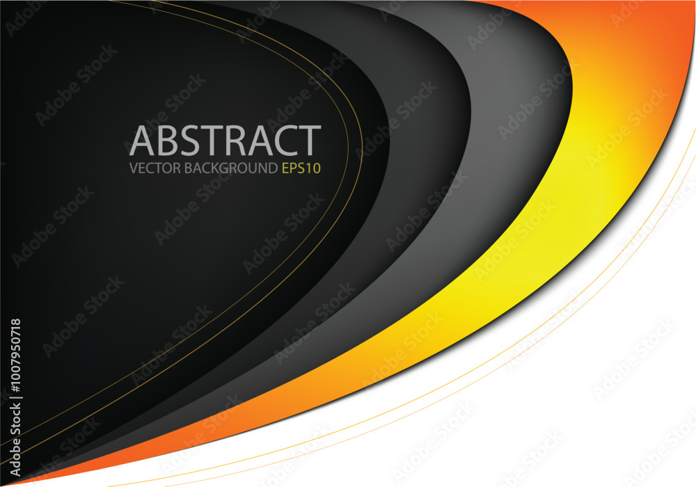Poster graphic vector curve line overlap background for text and message design
