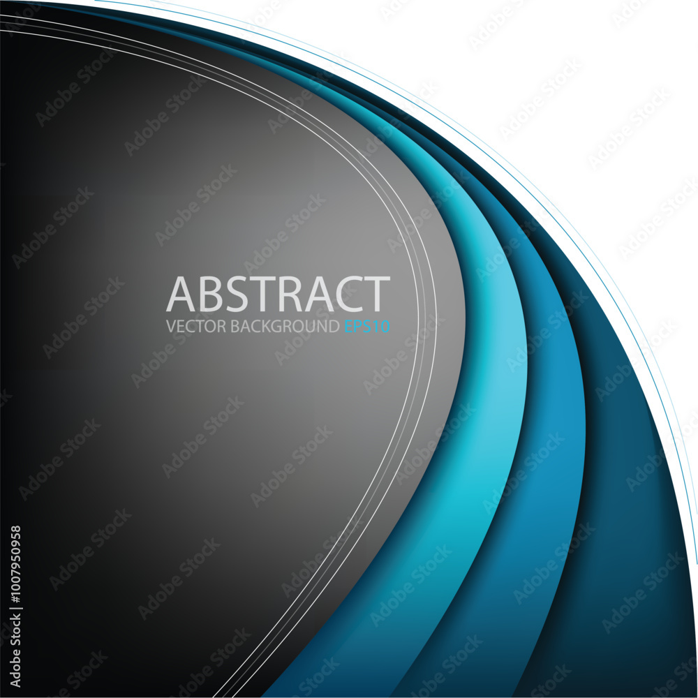 Poster graphic vector curve line overlap background for text and message design