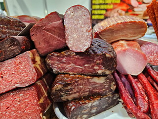 Sausage on the counter