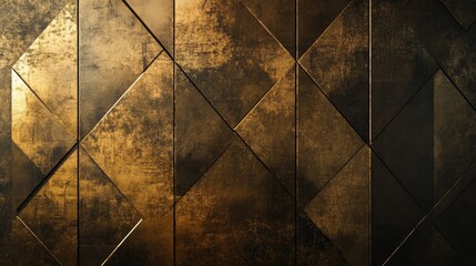 Elegant Geometric Abstract Wall Texture in Gold Tones