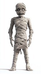 Cute Mummy 3D Illustration with White Background