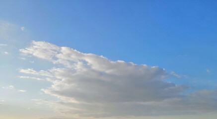 Cloudy sky in the cold summer morning