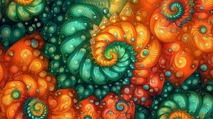 nautilus shell displaying its intricate spiral pattern. The image highlights nature's symmetry, evoking themes of growth, balance, and the golden ratio in organic forms