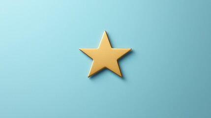Clean white card with a single gold star in the middle, no text, Plain Christmas card, elegant blank