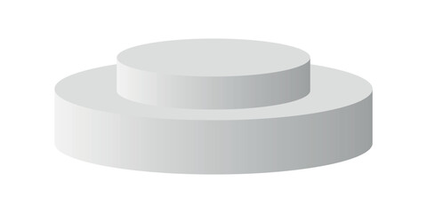 white and gray circular product podiun