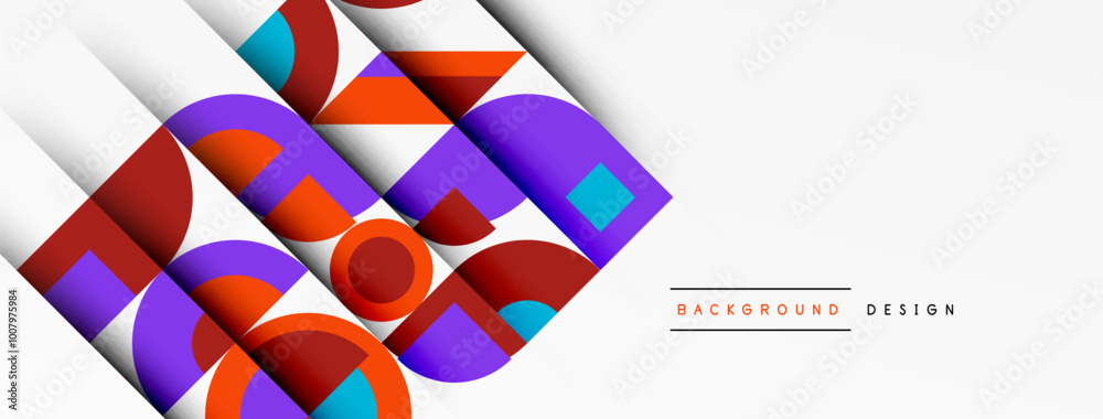 Poster modern geometrical abstract background - circles. business or technology presentation design