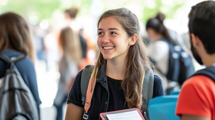 Engaging Student at University Open Day Event